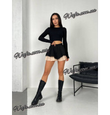 Шорты юбка 794 (Xs,S,M) (костюмка +каттон) (Украина)